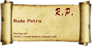 Ruda Petra névjegykártya